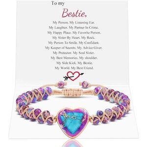 Jasper Heart beaded Bracelet Gifts For Women